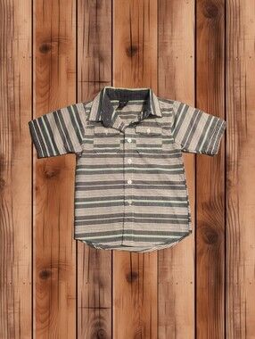 🔥5/$25🔥​U.S. Polo Assn. Boys Striped Button Down Shirt Short Sleeve Size 4T